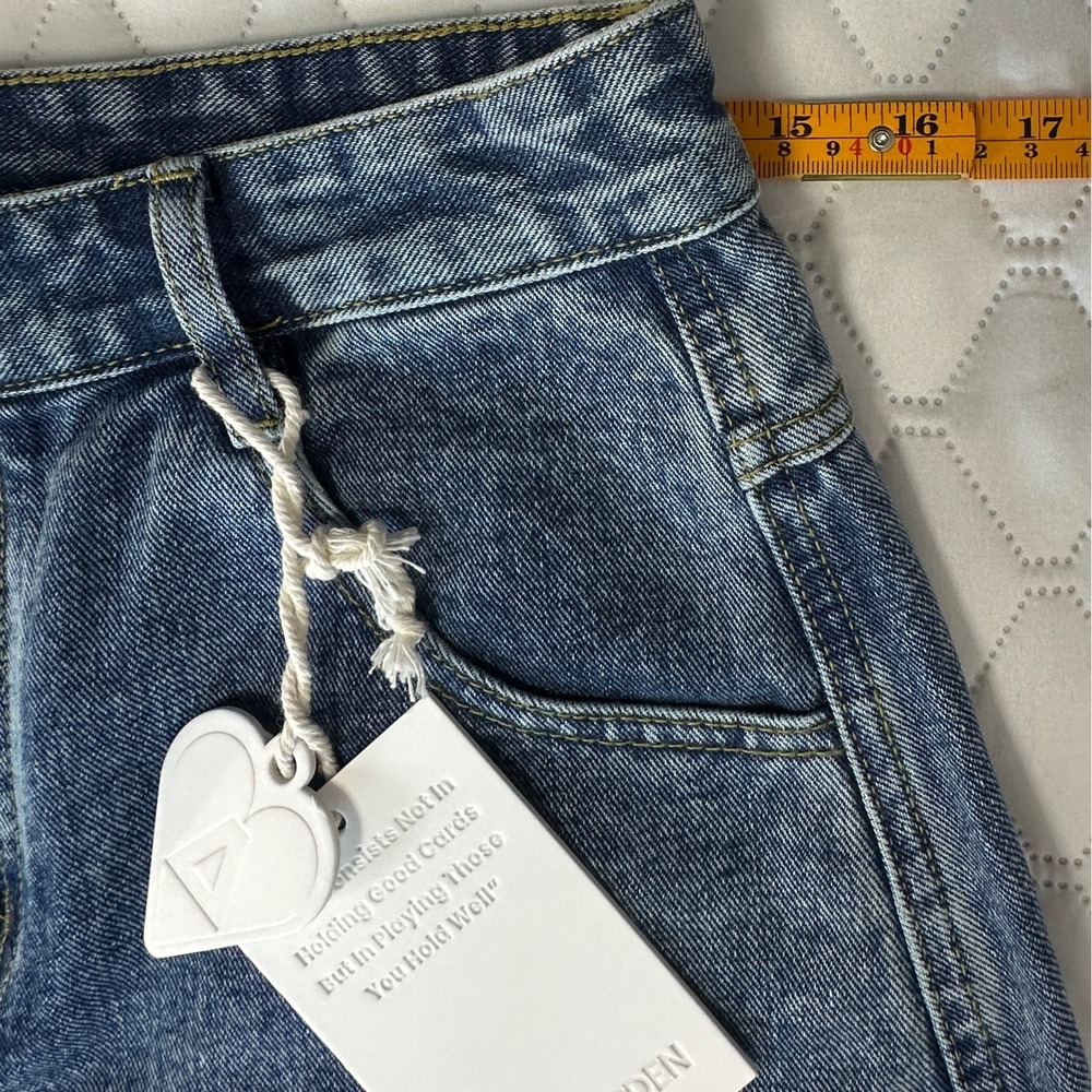 Aelfric Eden Dog Embroidery Jeans 30 Blue New Wide Leg Baggy Dachshund - Picture 6 of 7